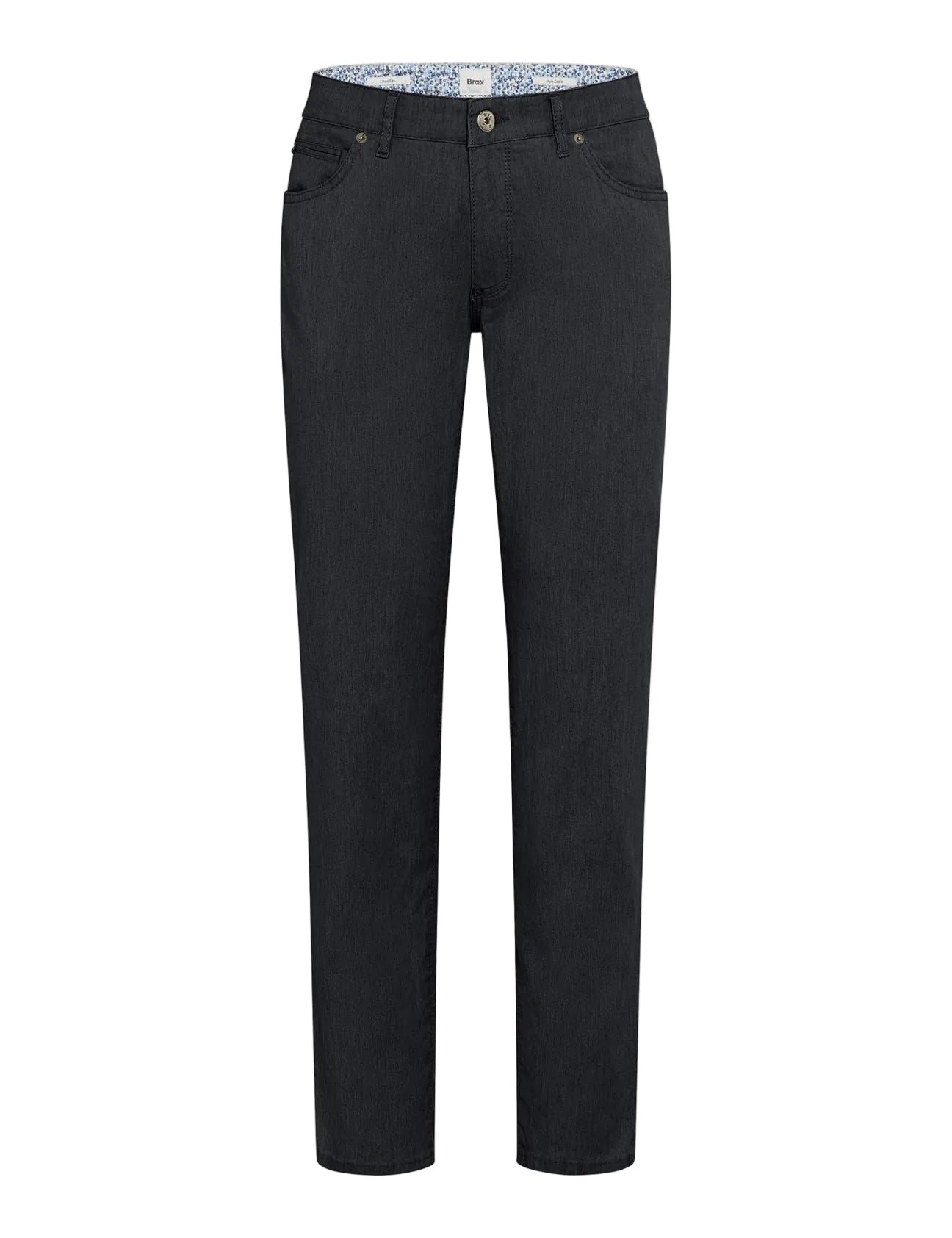 Linen/Cotton Blend Modern Fit Trouser in Dark Navy