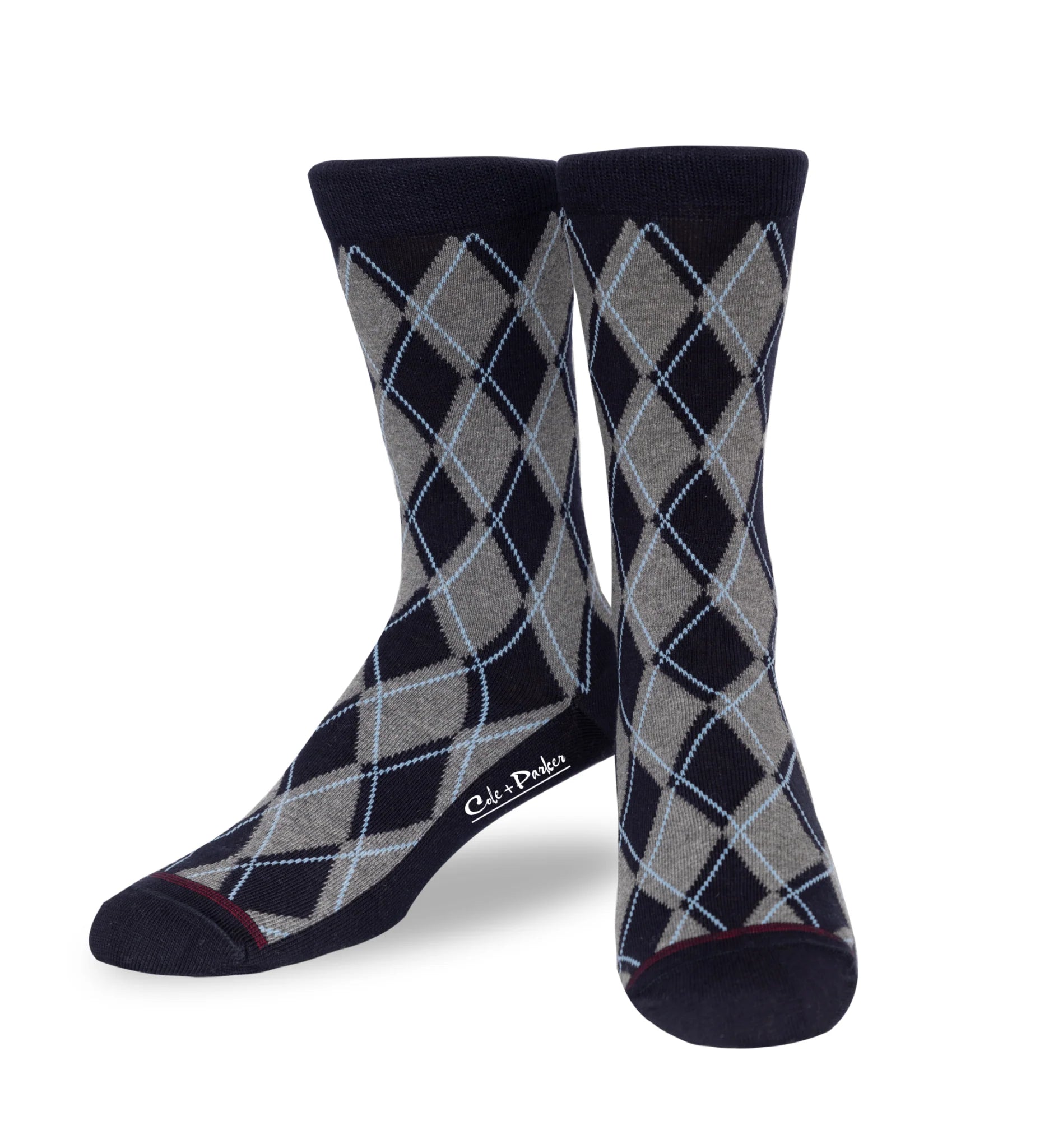 Argyle Socks in Navy Grey color, Shop Spring collection now
