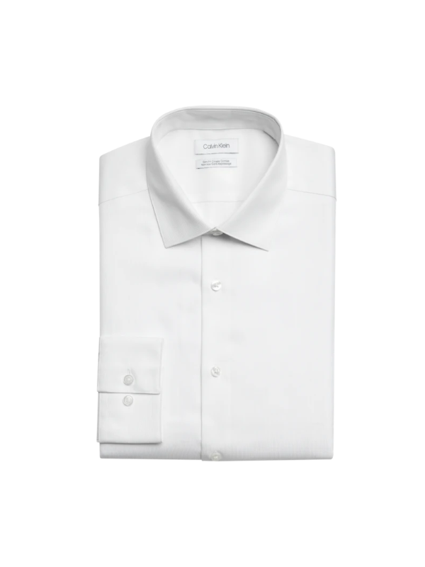 CK Steel+ Slim Fit Stretch White Dress Shirt