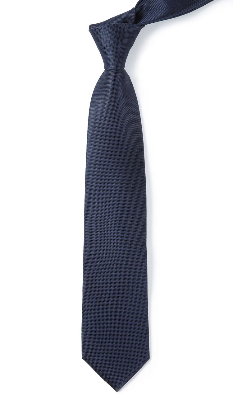 Solid Texture Midnight Navy Tie