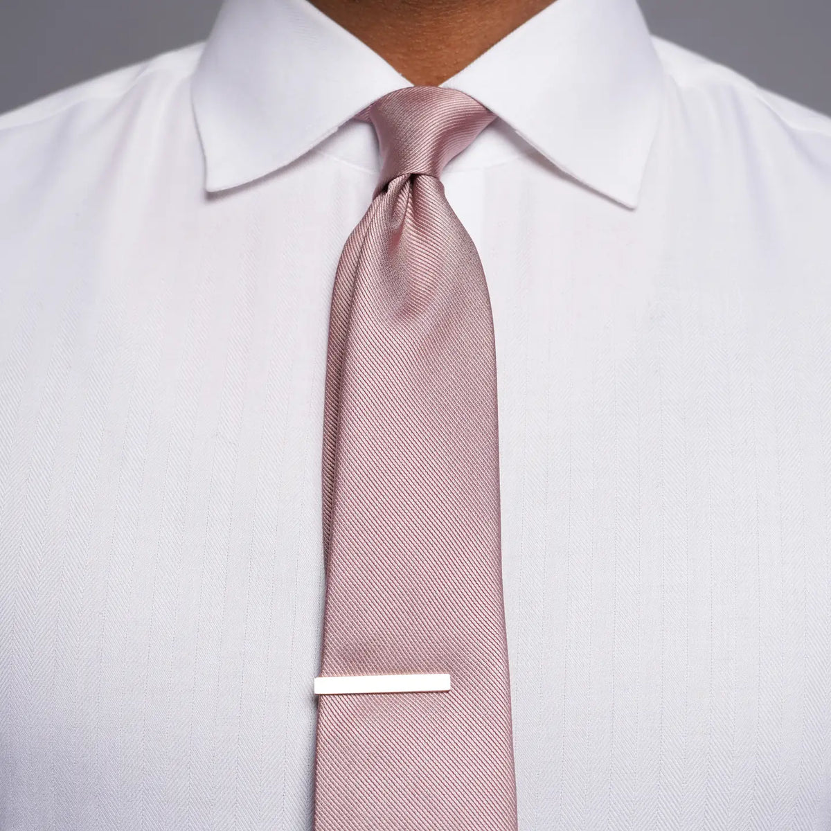 Grosgrain Solid Mauve Tie