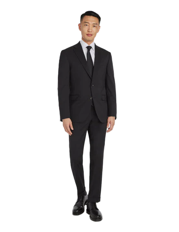3SIXTY5 Seth Classic Fit Suit Trouser in Black