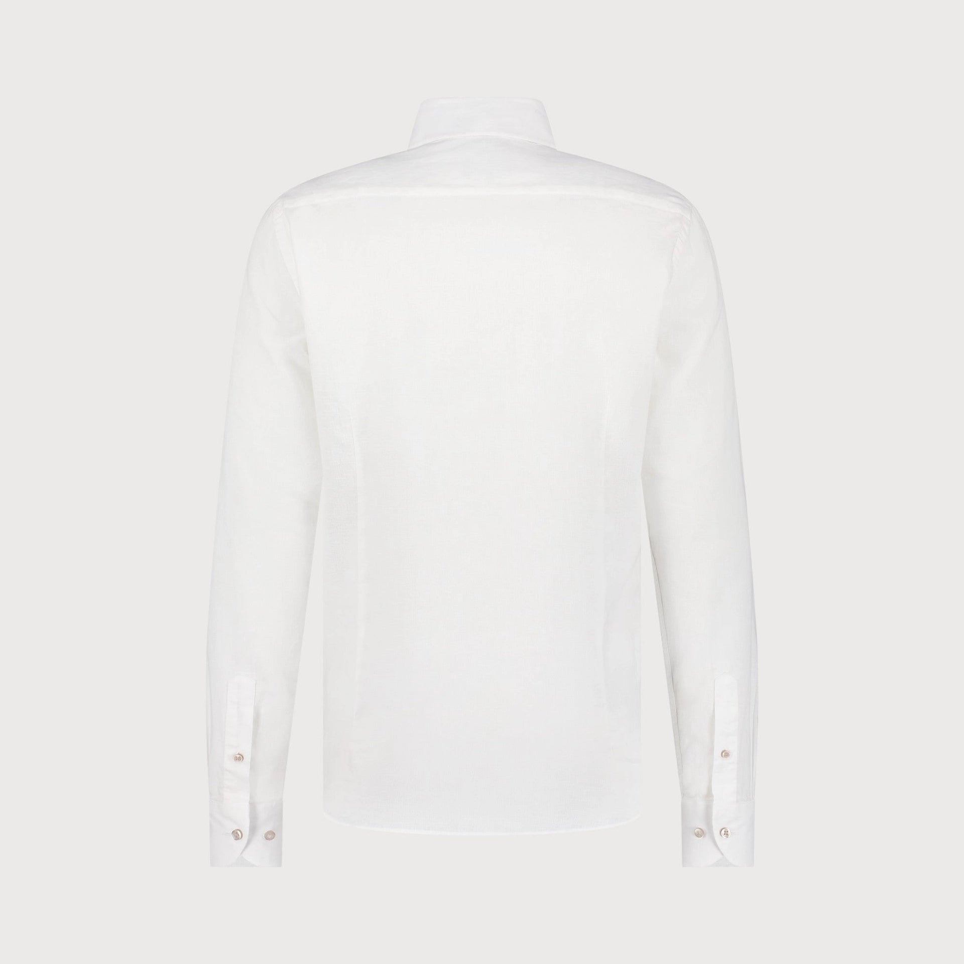 Linen/Cotton Blend Dress Shirt in White