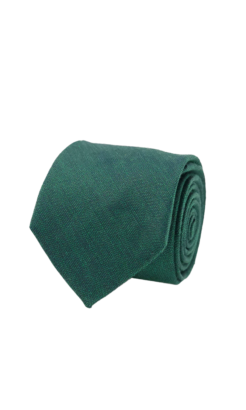 Bhldn Linen Row Hunter Green Tie