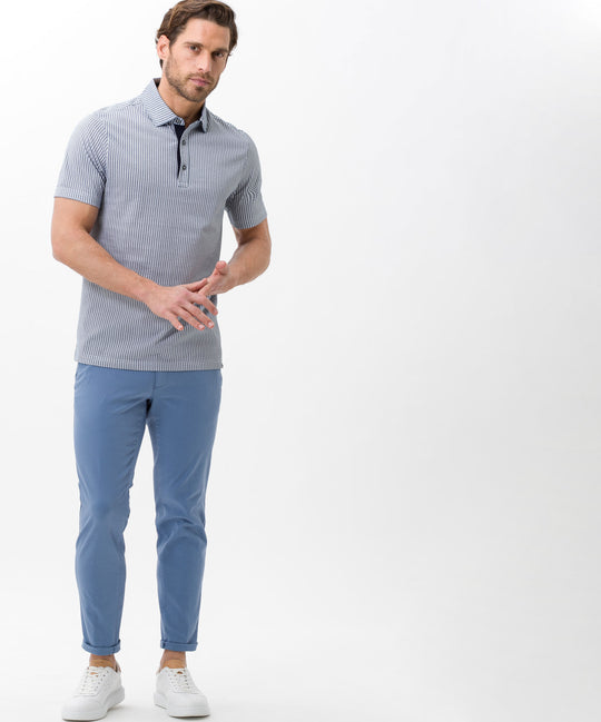 Silvio Hi-Flex Stretch Slim Chino in Smoke Blue