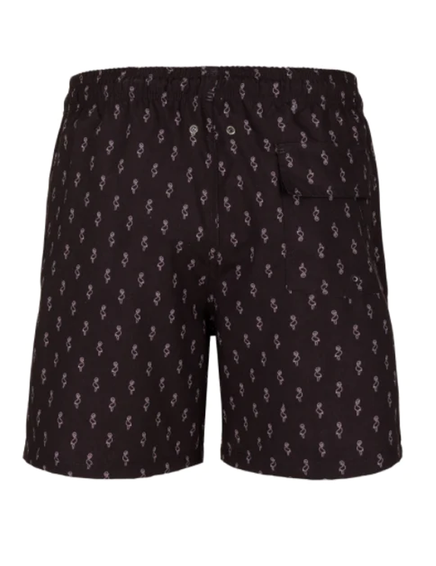 Black Flamingo Stretch Swim Shorts