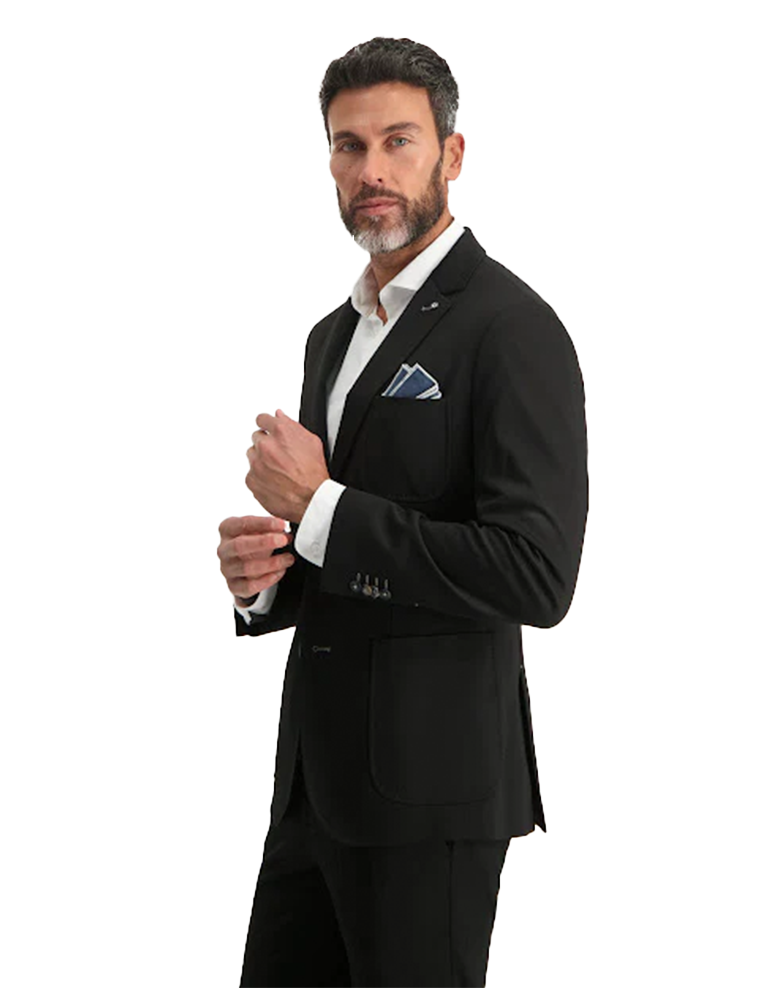 Black Jersey Sport Coat