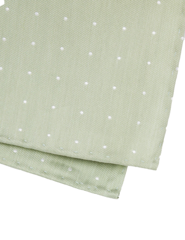 Bulletin Dot Sage Green Pocket Square