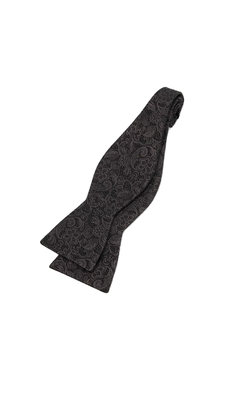 Ceremonial Paisley Black Bow Tie