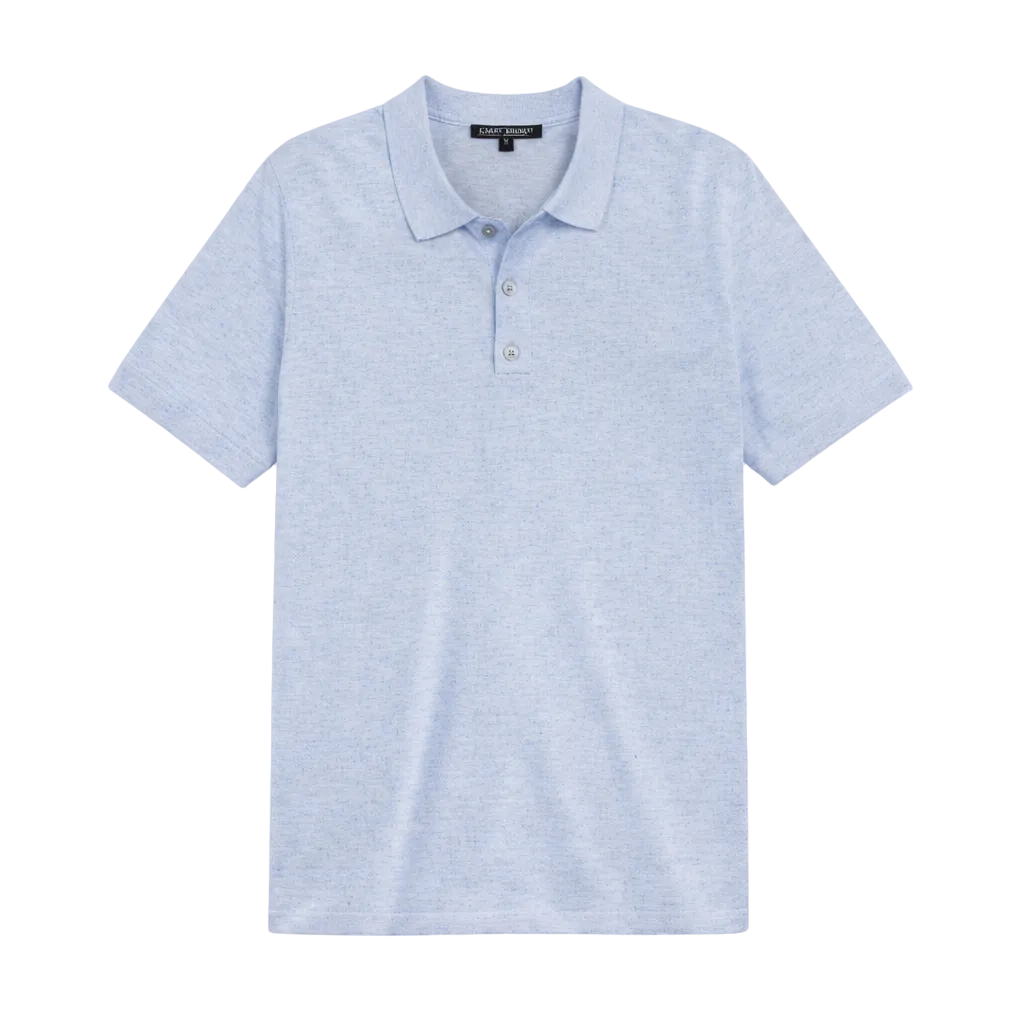 Skelling SS Sweater Polo in Pale Blue