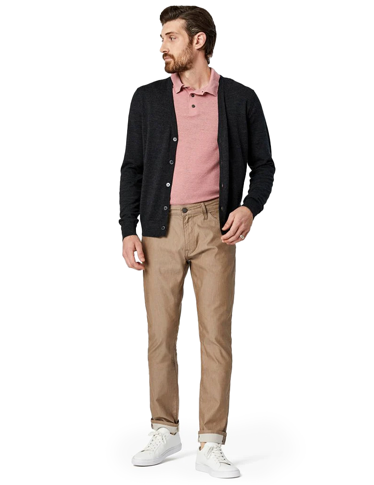 Cool Slim Fit Camel Reversed Twill Trouser