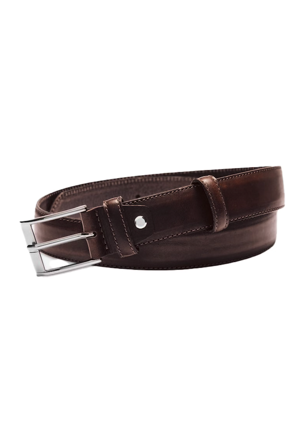 Essinot Leather Belt in Dark Brown