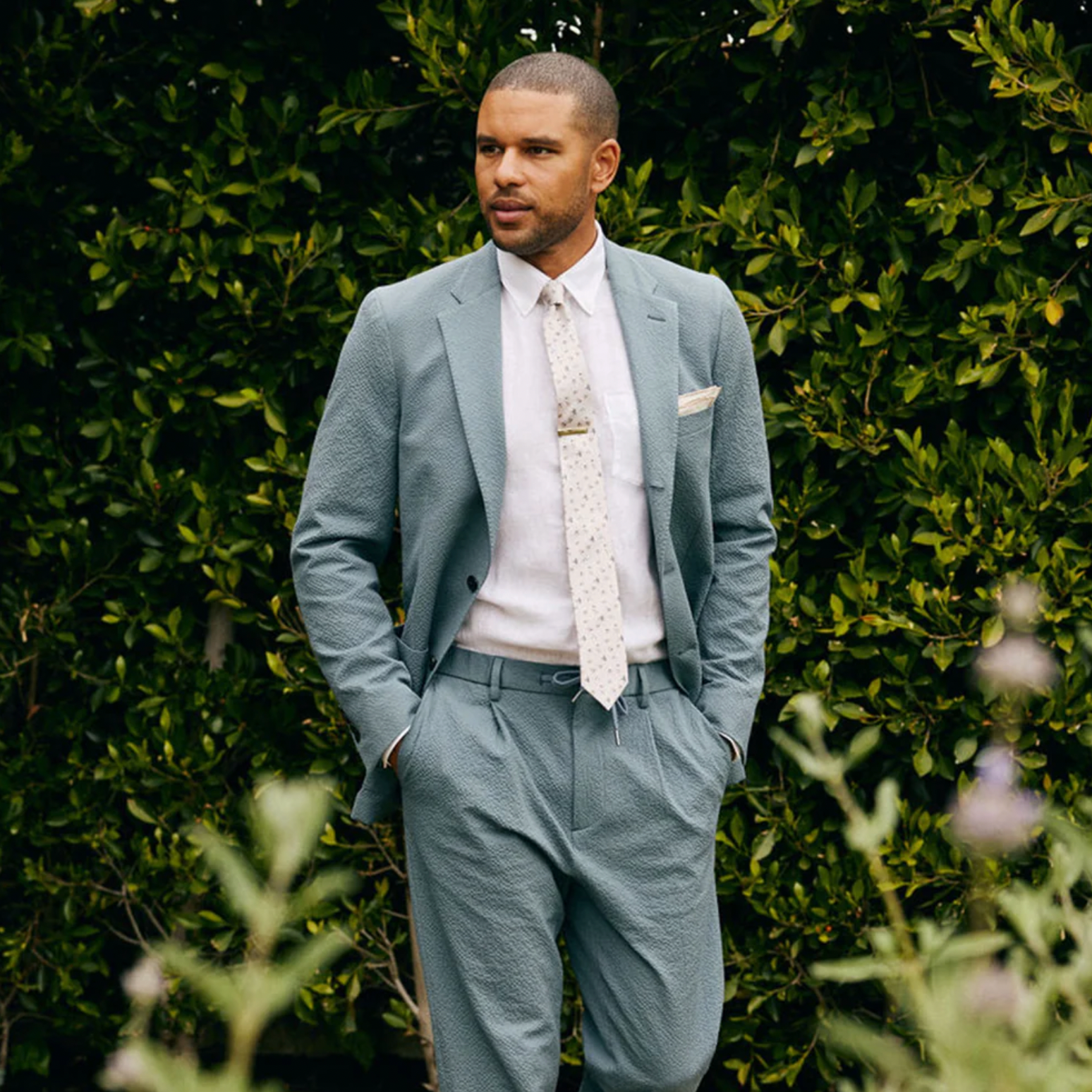 Falling Florals Champagne Tie