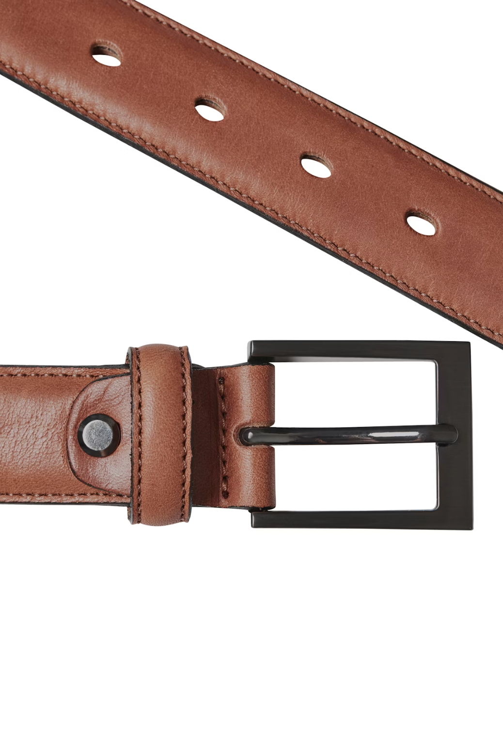 Frank Stitch Leather Belt in Tan