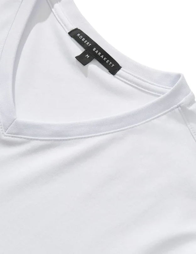 Georgia SS White V-Neck T-Shirt