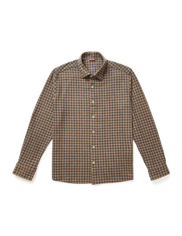 Gingham Brushed LS Jersey Fleece, Long sleeve Shirts