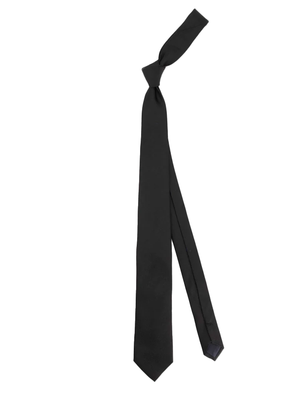 Grosgrain Solid Black Tie