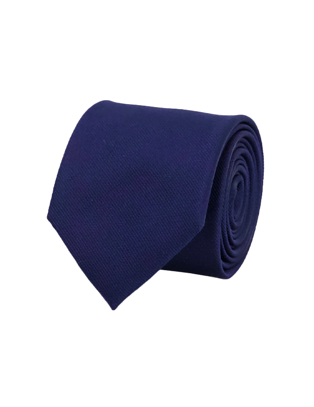 Grosgrain Solid Navy Tie