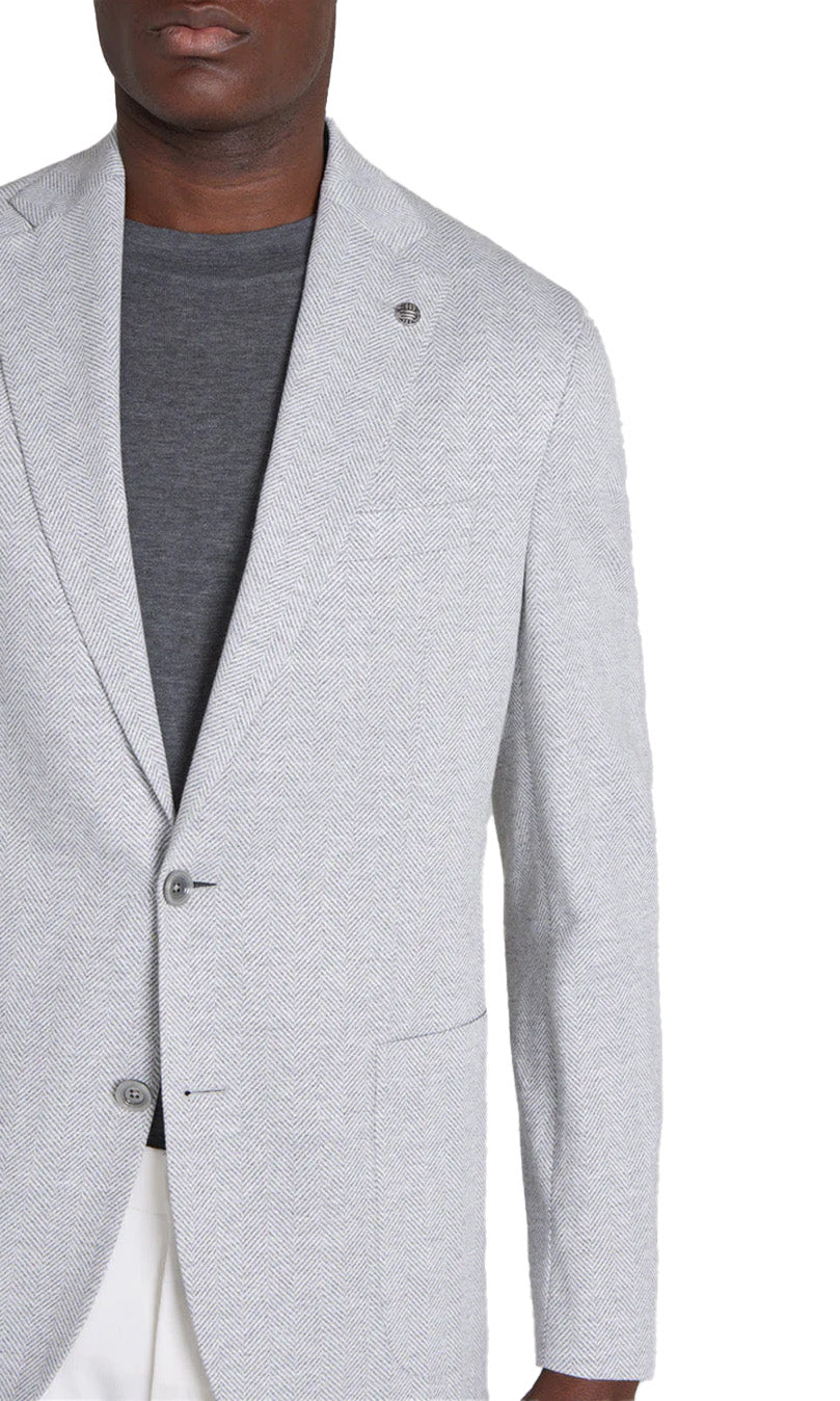 Hampton Herringbone Knit blazer collection at charles and hunt