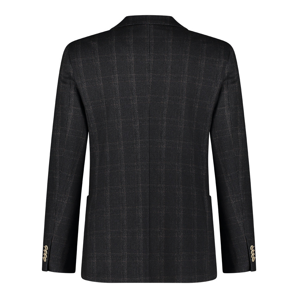 Brown Check Jersey Sport Coat