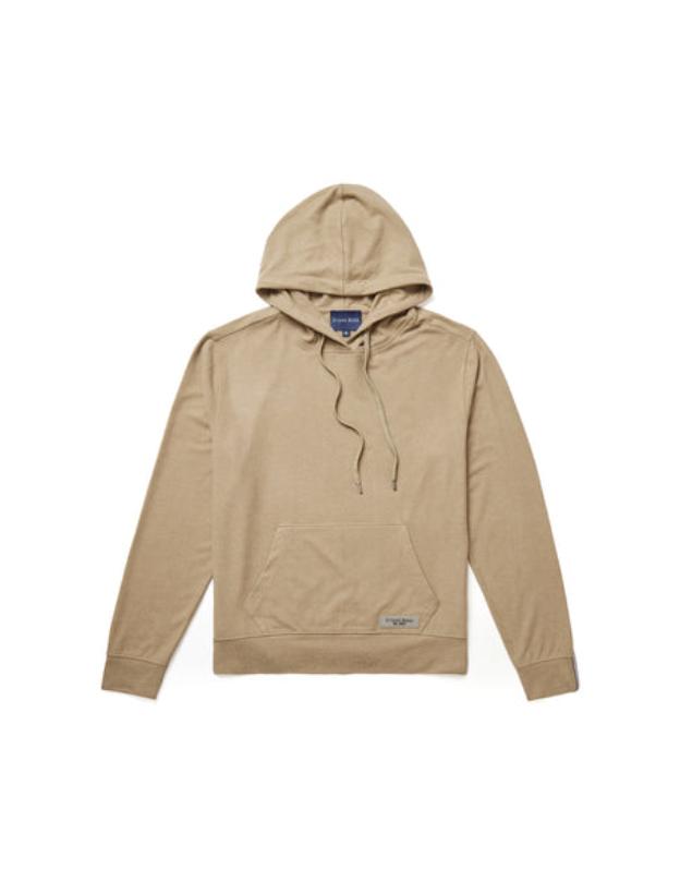 T-Series Fleece Knit Hoodie in Fossil