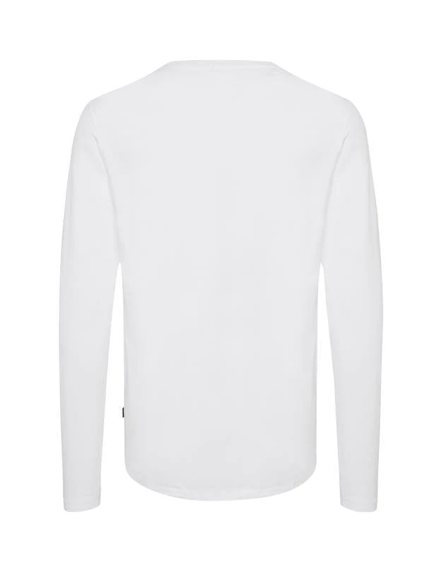 Jermalong Cotton Stretch LS T-Shirt in White, mens long sleeve t shirt, long sleeve shirt