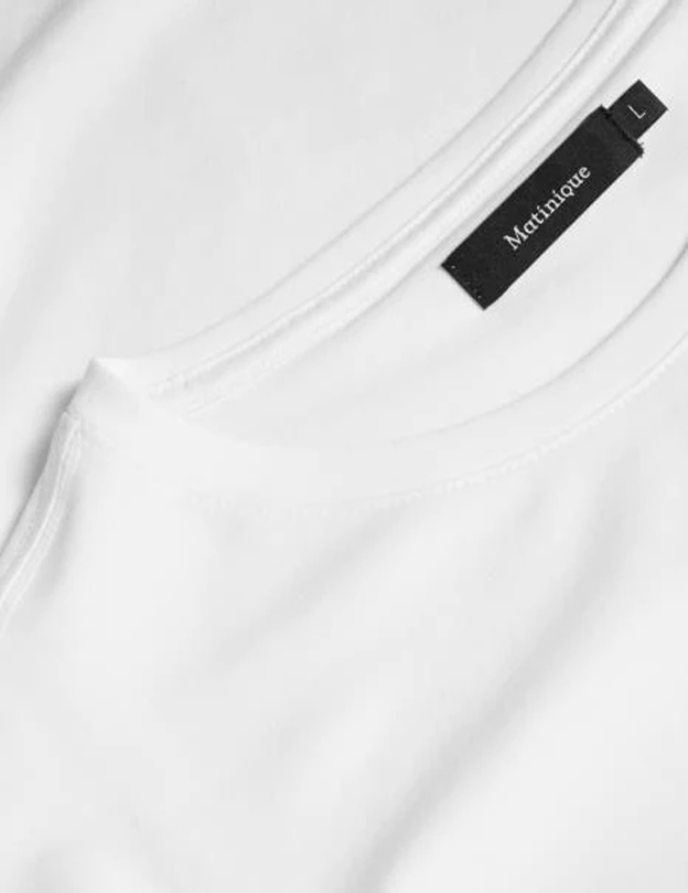 Jermalong Cotton Stretch LS T-Shirt in White