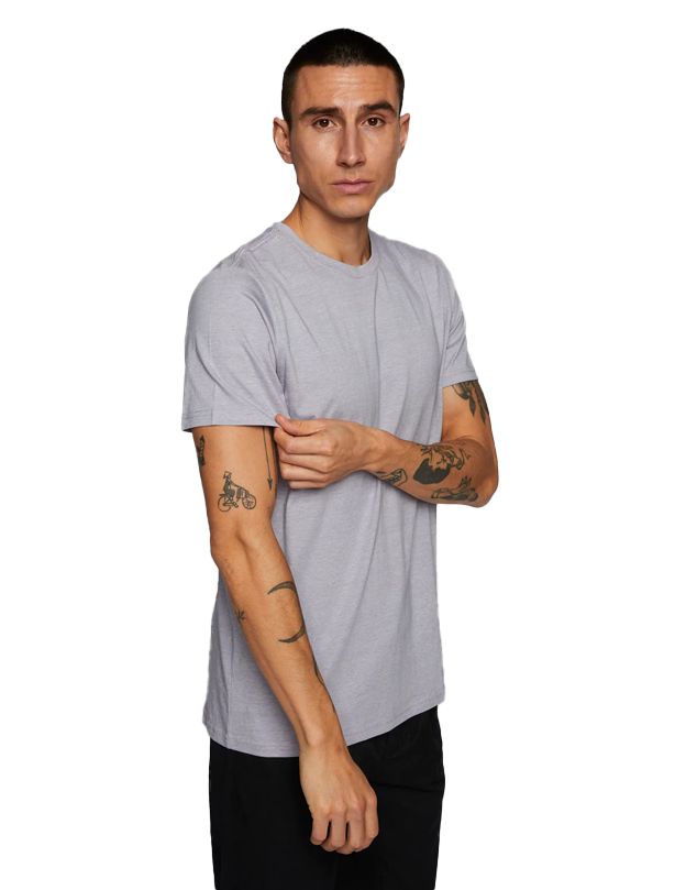 Jermane Mini Stripe T-Shirt in Daybreak, T Shirt design. Matinique T shirts in day break