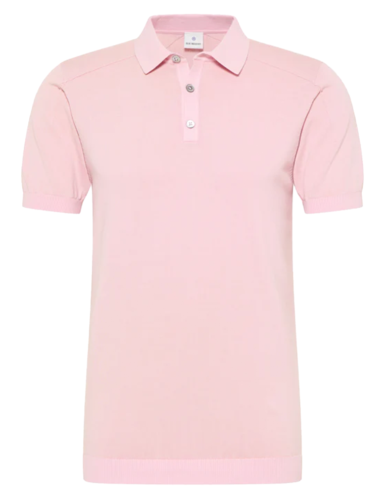 Knit Polo in Rose