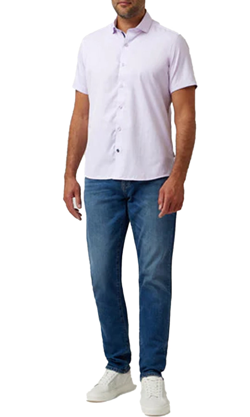 Lavendar Solid Short sleeve shirt 