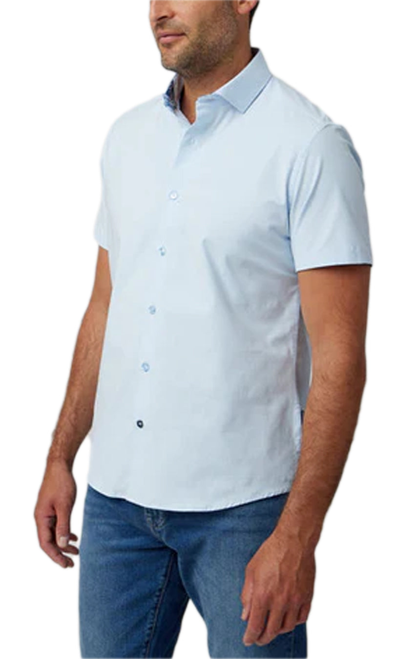 Ligh blue short sleeve shirt for spring 