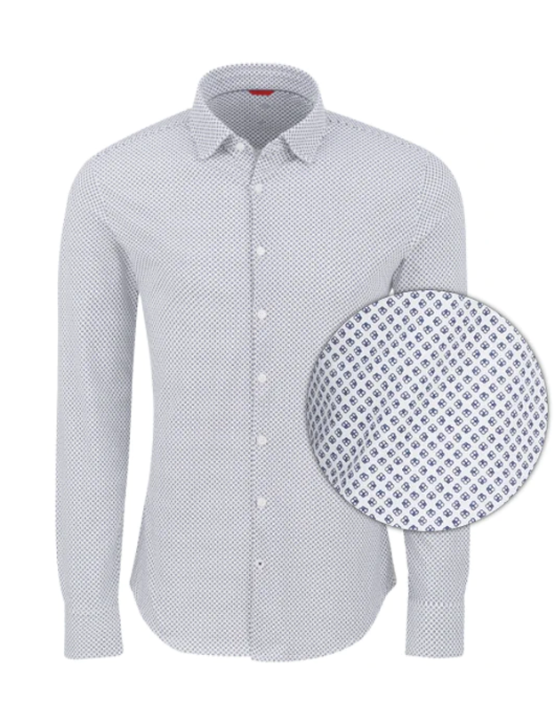 Lavender Geometric Performance Knit Long Sleeve Shirt