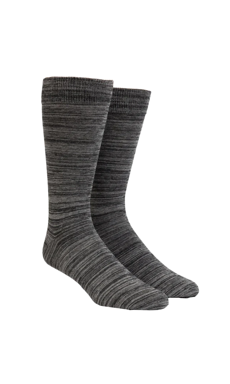 Marled Charcoal Dress Socks