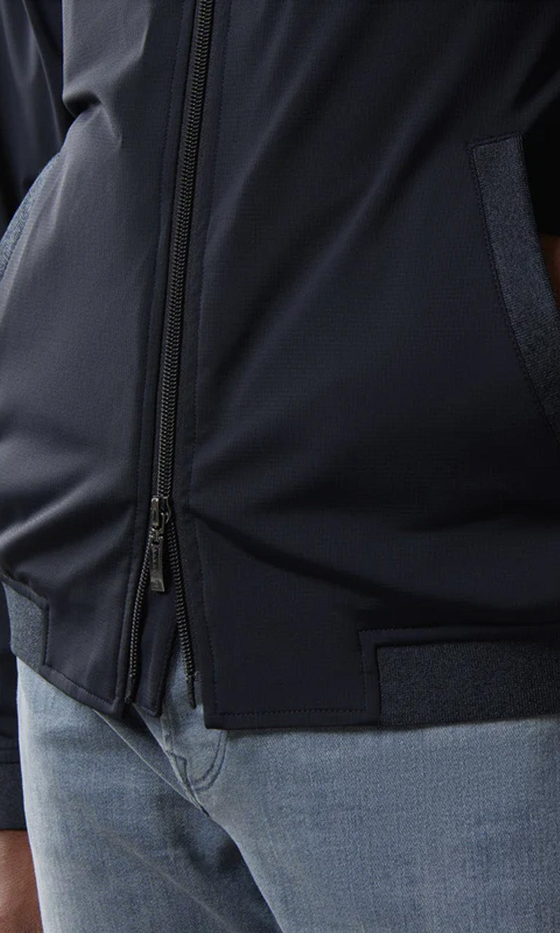 Navy colored windbreaker at Charles and Hunt