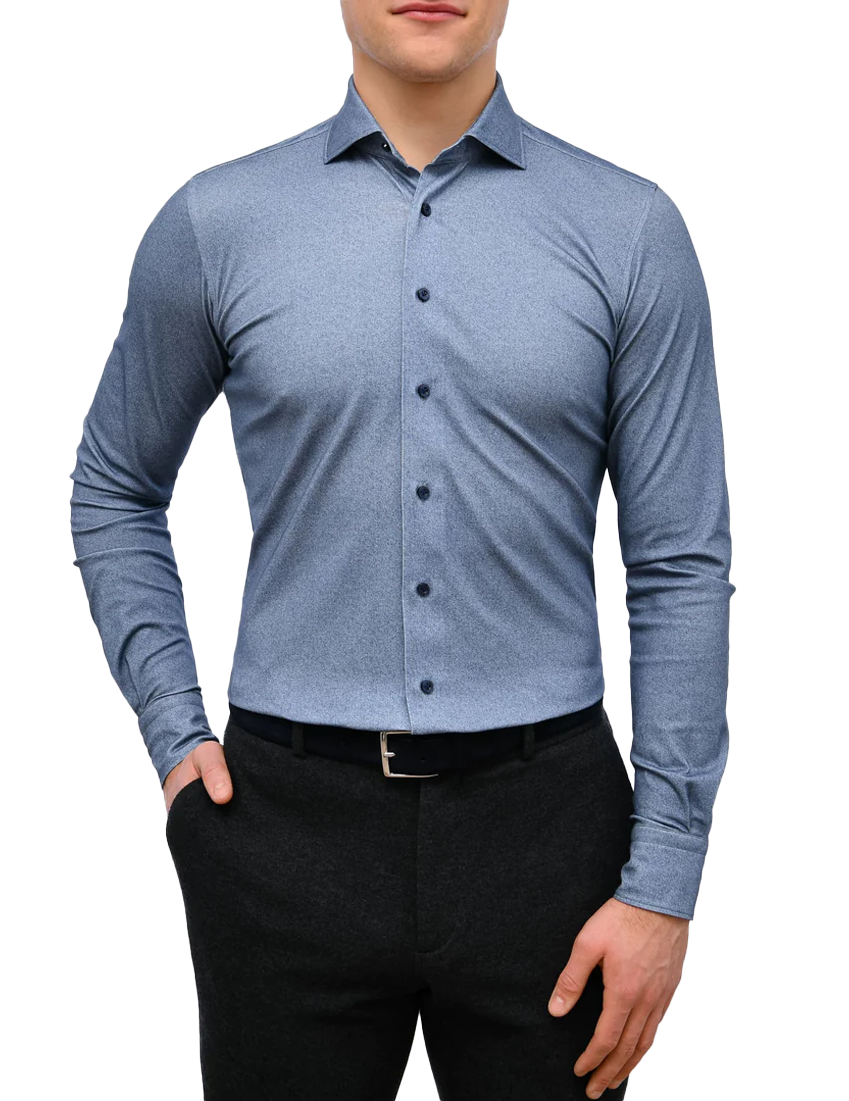 Modern 4Flex Dark Blue Stretch Knit Shirt