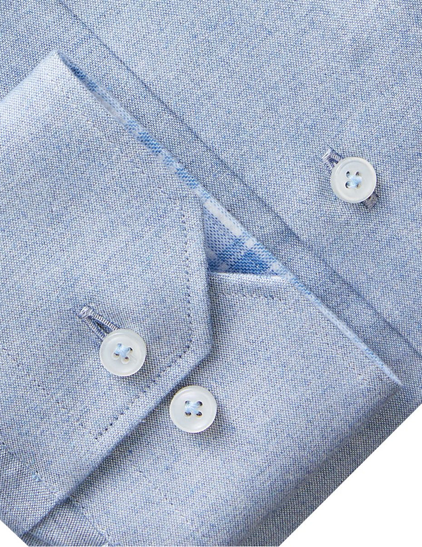 Modern Fit Button Down Collar Shirt in Light Blue