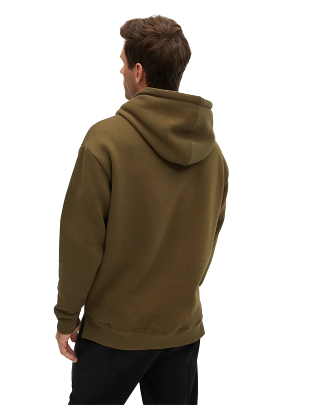 Olive Solid Fleece Hoodie, hoodies for men, charles & Hunt hoodies