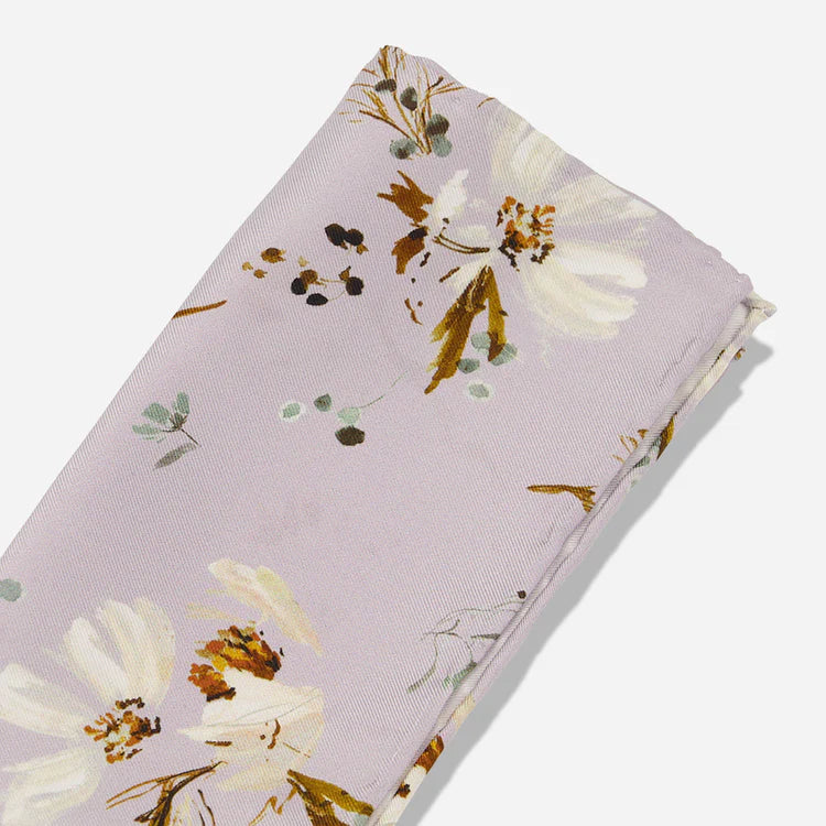 Kelly Ventura x The Tie Bar Petal Palette Floral Lavender Pocket Square