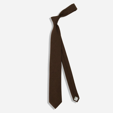 Morgan Herringbone Brown Tie