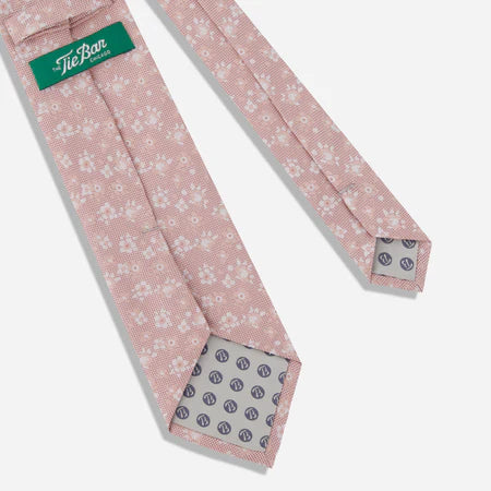 Marguerite Floral Blush Pink Tie