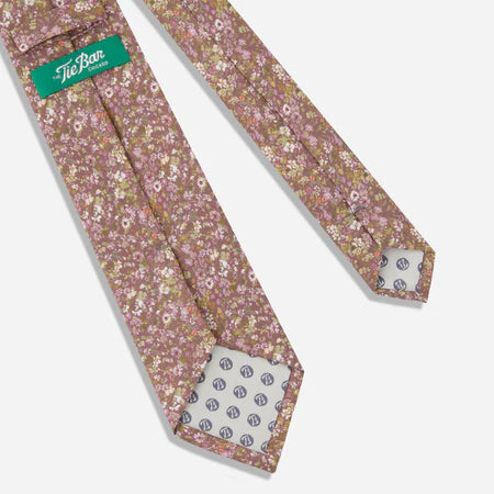 Kelly Ventura x Tie Bar Perennials Floral Vintage Mauve Tie