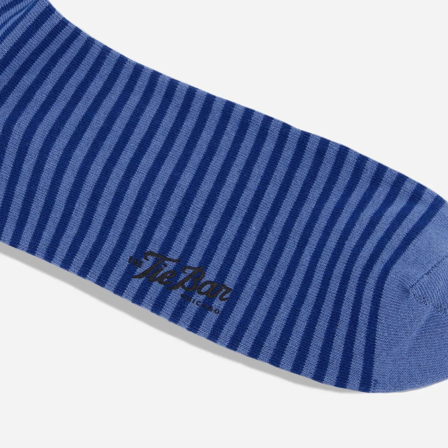 Thin Stripes Slate Blue Dress Socks