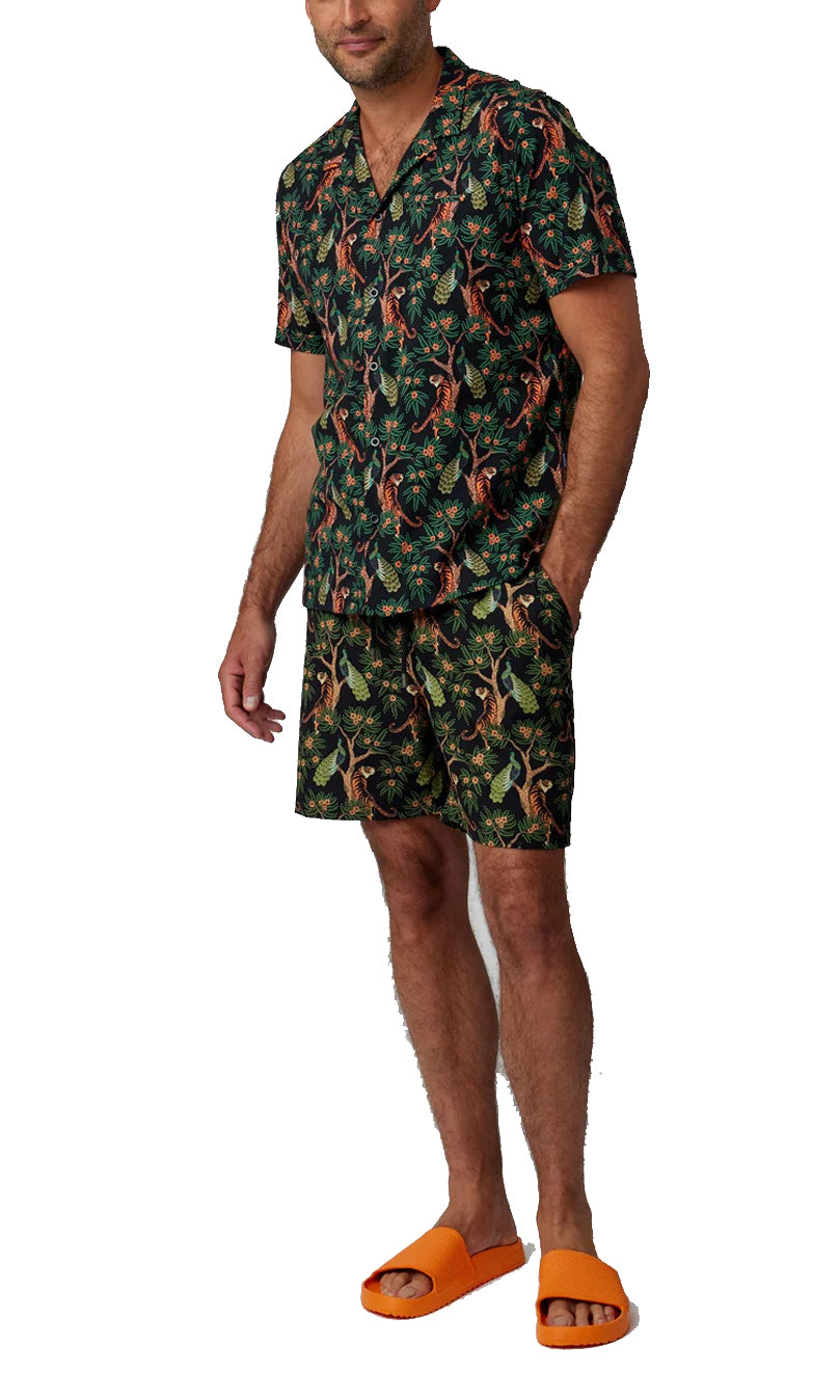 Printed Tiger Resort Shirt