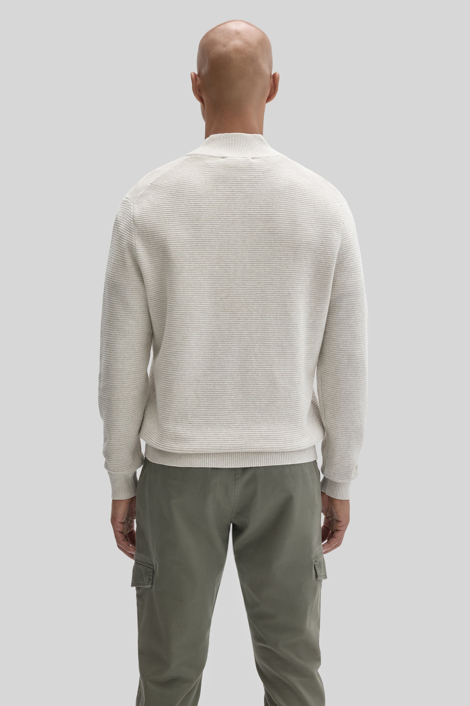 Gonzalo Quarter Zip Sweater in Moonstone