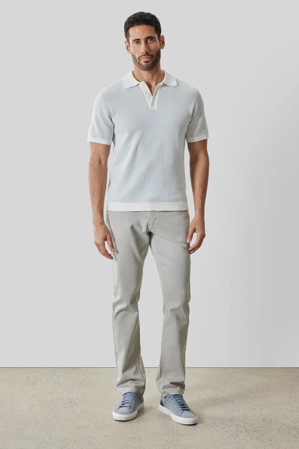 Ronric Sweater Polo in Dusty Teal