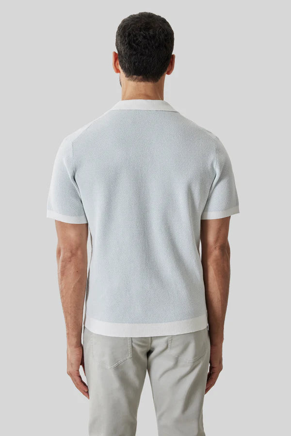 Ronric Sweater Polo in Dusty Teal