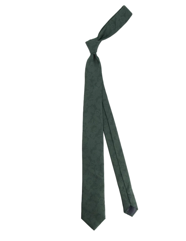 Refinado Floral Hunter Green Tie