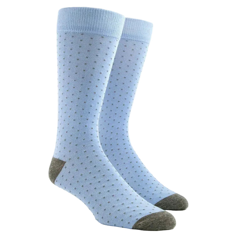 Seaside Dot Steel Blue Dress Socks