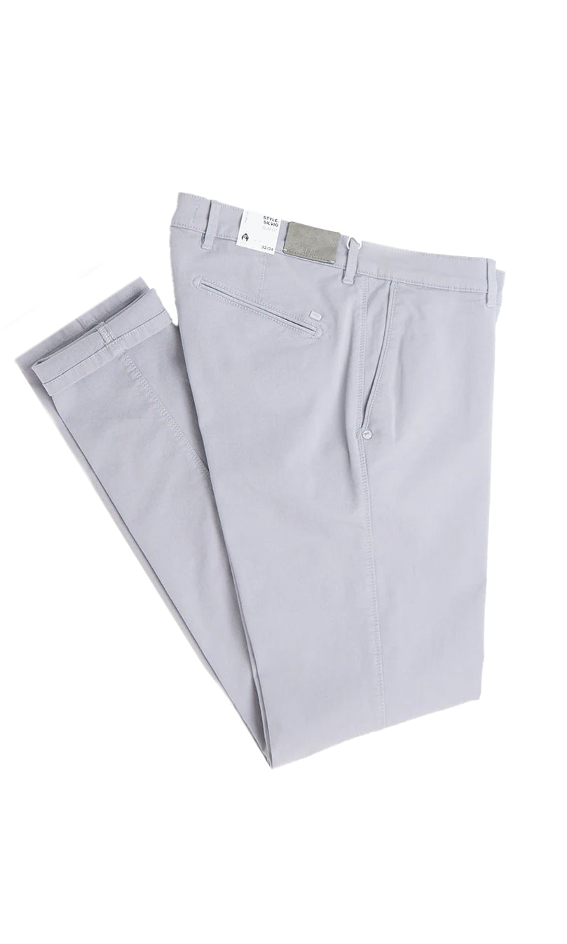 Silvio High Flex Chino in Silver