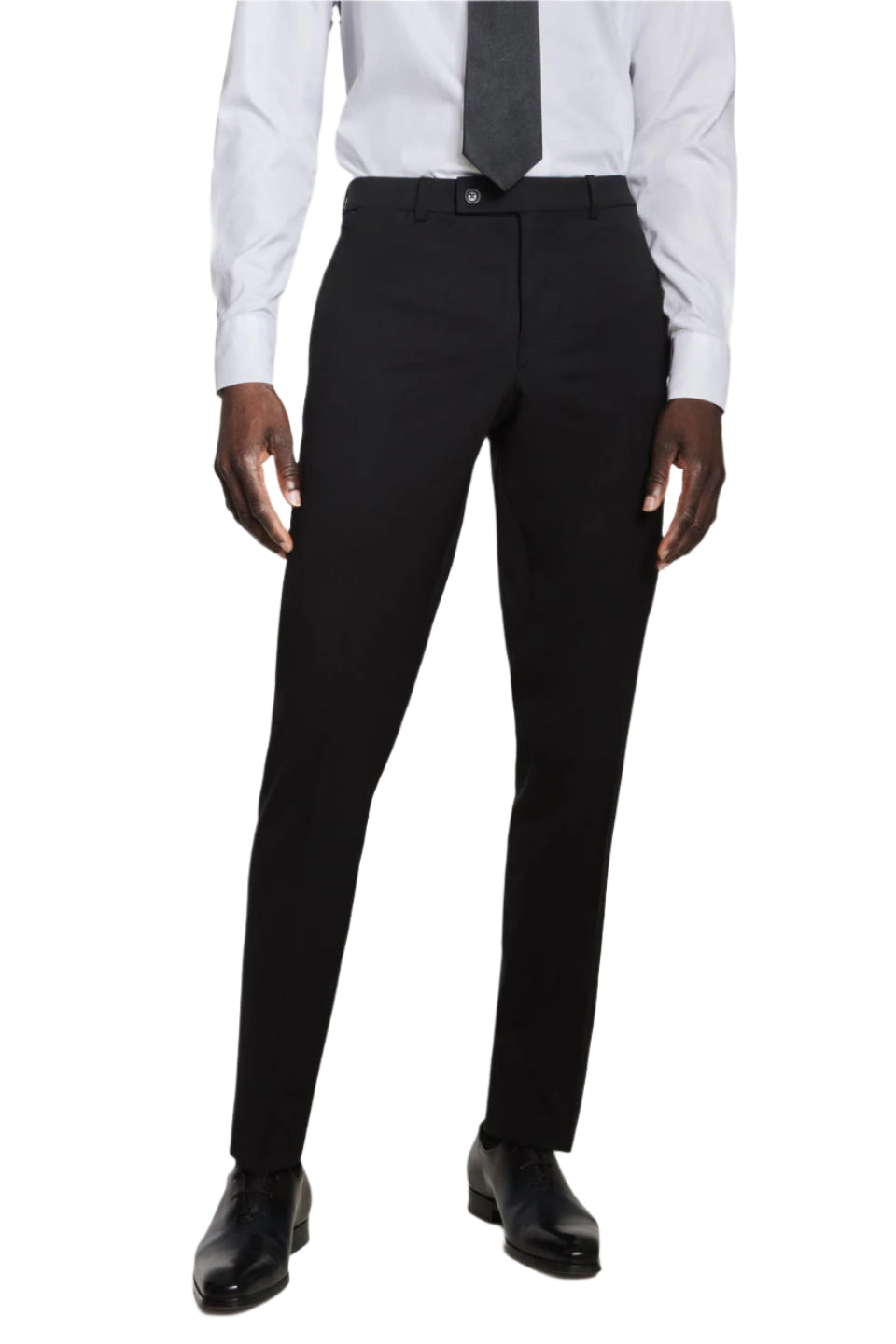 3SIXTY5 Payne Contemporary Trim Suit Trouser in Black